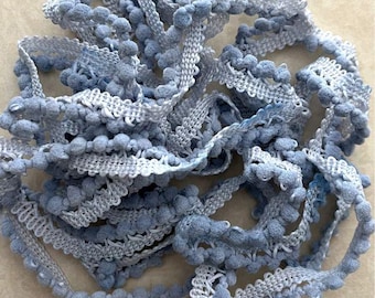 Gathering Storm Mini Pom Pom Trim (MPP-98) by Vintage NeedleArts ~ hand-dyed 2 continuous yards