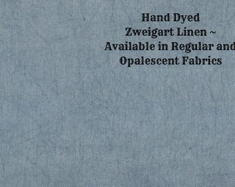 NEW! Truly Teal Linen (LN-119) ~ Hand Dyed Zweigart Cross Stitch Fabric from Vintage NeedleArts - available in regular and opalescent linen