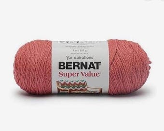 Bernat Super Value Yarn (Farmhouse Red) ~ soft machine washable easy-care 100% acrylic