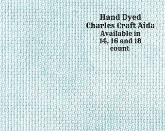 Mermaid's Tail Aida (CC-BDA-87) ~ Hand Dyed DMC/Charles Craft Cross Stitch Fabric from Vintage NeedleArts