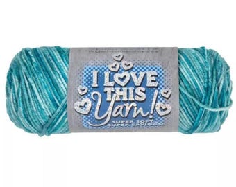 I Love This Yarn Print (Deep Sea Diving) ~ super soft machine washable 100% acrylic
