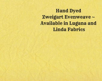 Saffron Evenweave (LG/LND-54) Hand Dyed Zweigart Cross Stitch Fabric from Vintage NeedleArts ~ available in Lugana and Linda fabrics