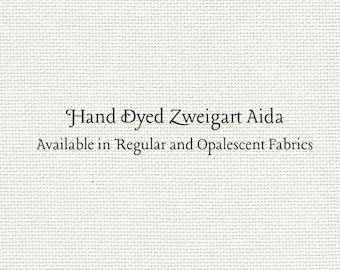 Winter White Aida (Z-DDA-89) Hand Dyed Zweigart Cross Stitch Fabric