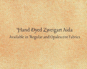 Tangerine Aida (Z-BDA-53) Hand Dyed Zweigart Cross Stitch Fabric