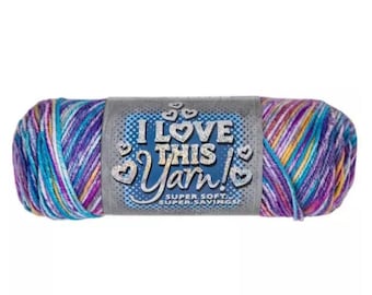 I Love This Yarn Print (Paint Party) ~ super soft machine washable 100% acrylic