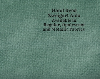 Rainforest Aida (Z-BDA-115) Hand Dyed Zweigart Cross Stitch Fabric from Vintage NeedleArts ~ available in regular, opal and metallic Aida