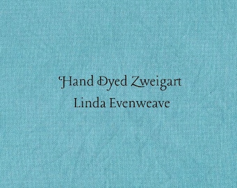 Peacock Linda Evenweave (LND-9) Hand Dyed Zweigart Cross Stitch Fabric
