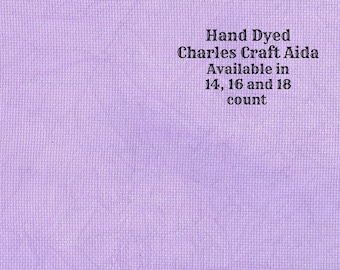 You're Turning Violet, Violet! Aida (CC-DDA-104) ~ Hand Dyed DMC/Charles Craft Cross Stitch Fabric from Vintage NeedleArts