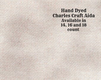 Swiss Miss Aida (CC-BDA-89-73-PT) ~ Hand Dyed Dmc/Charles Craft Cross Stitch Fabric from Vintage NeedleArts