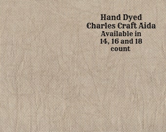 Milk Chocolate Aida (CC-DDA-73) ~ Hand Dyed DMC/Charles Craft Cross Stitch Fabric from Vintage NeedleArts