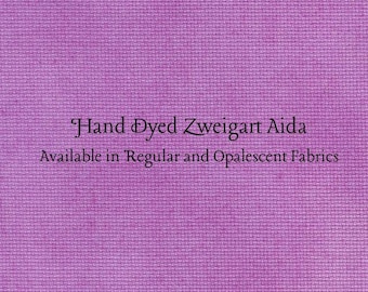 Violet Craze Aida (Z-BDA-86) Hand Dyed Zweigart Cross Stitch Fabric