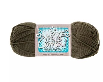 I Love This Cotton! Yarn (Olive) ~ soft machine washable 100% cotton yarn amigurumi crochet knitting