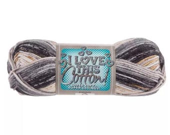 I Love This Cotton! Print Yarn (Domino Effect) ~ soft machine washable 100% cotton