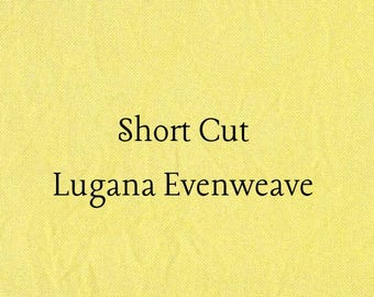 SHORT CUT - Tweety Bird Yellow Hand Dyed Zweigart Lugana Evenweave Cross Stitch Fabric
