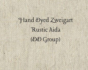 Almond Rustic Aida (OR-DDA-11) ~ Hand Dyed Zweigart Oatmeal Rustico Cross Stitch Fabric