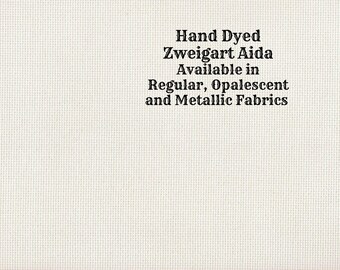 Crema Aida (Z-DDA-10) Hand Dyed Zweigart Cross Stitch Fabric from Vintage NeedleArts ~ available in regular, opalescent and metallic Aida