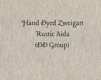 Stone Rustic Aida (OR-DDA-36) ~ Hand Dyed Zweigart Oatmeal Rustico Cross Stitch Fabric