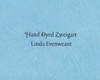 Caribbean Blue Linda Evenweave (LND-16) Hand Dyed Zweigart Cross Stitch Fabric