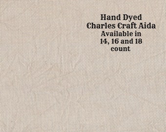 Truffle Aida (CC-DDA-69) ~ Hand Dyed DMC/Charles Craft Cross Stitch Fabric from Vintage NeedleArts