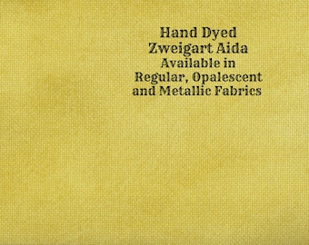 Curry Powder Aida (Z-BDA-105) Hand Dyed Zweigart Cross Stitch Fabric from Vintage NeedleArts ~ available in regular, opal and metallic Aida