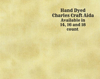 Mellow Yellow Aida (CC-BDA-5-13-PT) ~ Hand Dyed Charles Craft Cross Stitch Fabric from Vintage NeedleArts