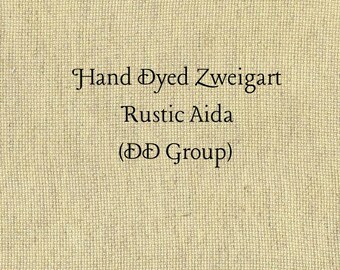 Honey Bee Rustic Aida (OR-DDA-5) ~ Hand Dyed Zweigart Oatmeal Rustico Cross Stitch Fabric