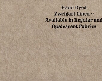 Walnut Linen (LN-18) ~ Hand Dyed Zweigart Cross Stitch Fabric from Vintage NeedleArts - available in regular and opalescent linen