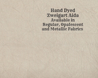 Walnut Aida (Z-DDA-18) Hand Dyed Zweigart Cross Stitch Fabric from Vintage NeedleArts ~ available in regular, opalescent and metallic Aida