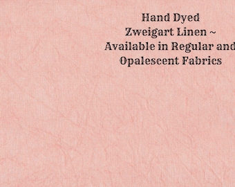 Coral Linen (LN-71) ~ Hand Dyed Zweigart Cross Stitch Fabric from Vintage NeedleArts - available in regular and opalescent linen
