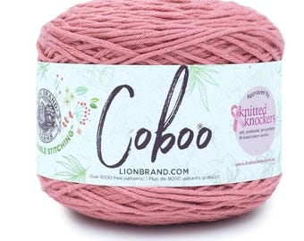 Lion Brand Coboo Yarn (Terracotta) ~ super soft and breathable machine washable lightweight blend of cotton and bamboo #3 lightweight yarn