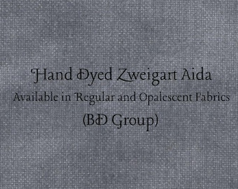 Pewter Aida (Z-BDA-120) Hand Dyed Zweigart Cross Stitch Fabric
