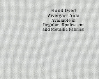 Spanish Moss Aida (Z-DDA-102) Hand Dyed Zweigart Cross Stitch Fabric from Vintage NeedleArts ~ available in regular, opalescent and metallic