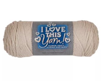 I Love This Yarn! (Linen) ~ super soft machine washable 100% acrylic