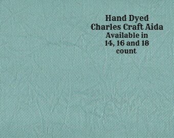 Mistletoe Aida (CC-DDA-109) ~ Hand Dyed DMC/Charles Craft Cross Stitch Fabric from Vintage NeedleArts
