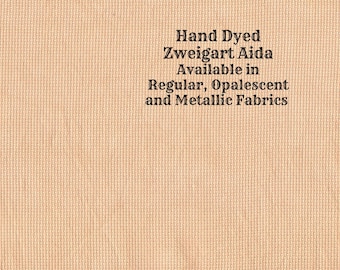 Sweet Potato Aida (Z-DDA-20) Hand Dyed Zweigart Cross Stitch Fabric from Vintage NeedleArts ~ available in regular, opalescent and metallic
