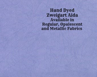 Galaxy Blue Aida (Z-DDA-77) Hand Dyed Zweigart Cross Stitch Fabric from Vintage NeedleArts ~ available in regular, opalescent and metallic