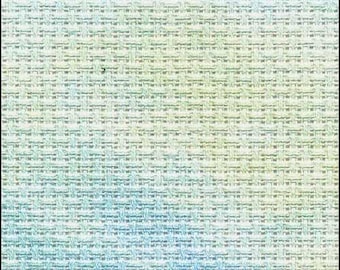 Morning Dew Charles Craft/DMC Printed Aida ~ 14 count pre-cut and pre-packaged 15x18 inches needlework fabric