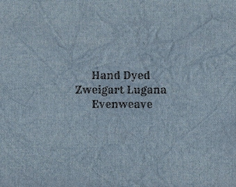 Truly Teal Lugana Evenweave (LG-119) Hand Dyed Zweigart Cross Stitch Fabric
