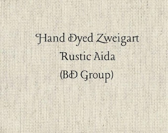 Winter White Rustic Aida (OR-BDA-89) ~ Hand Dyed Zweigart Oatmeal Rustico Cross Stitch Fabric