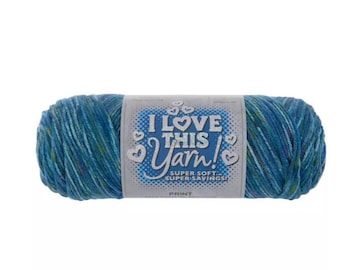 I Love This Yarn! Print (Sea Muse) ~ super soft machine washable 100% acrylic