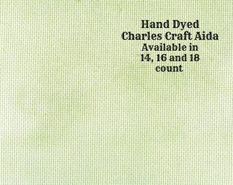 Sweet Grass Aida (CC-BDA-12) ~ Hand Dyed DMC/Charles Craft Cross Stitch Fabric from Vintage NeedleArts