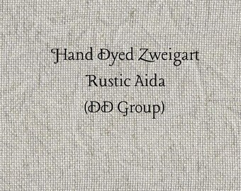 Tin Soldier Rustic Aida (OR-DDA-3) ~ Hand Dyed Zweigart Oatmeal Rustico Cross Stitch Fabric