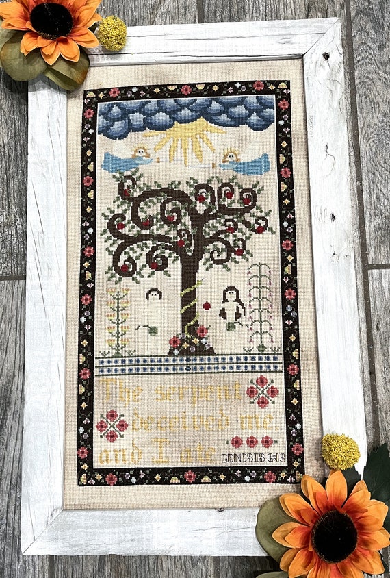 ペーパーチャート - 「蛇に騙された私」クロスステッチデザイン