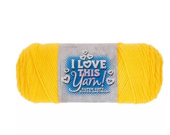 I Love This Yarn! (Yellow) ~ super soft machine washable 100% acrylic