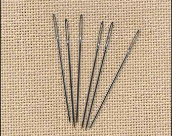 Bohin Blunt/Round Tip Needles ~ 6 per pack 1-1/4" long ~ available in sizes 18/20/22/24/26/28