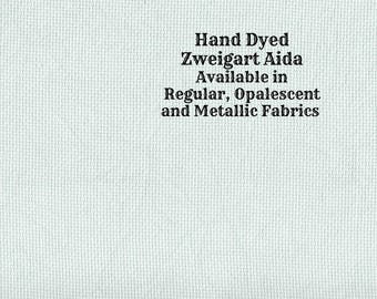 Beach Glass Aida (Z-DDA-21) Hand Dyed Zweigart Cross Stitch Fabric from Vintage NeedleArts ~ available in regular, opalescent and metallic