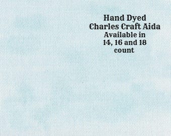 Glacier Aida (CC-BDA-93) ~ Hand Dyed DMC/Charles Craft Cross Stitch Fabric from Vintage NeedleArts