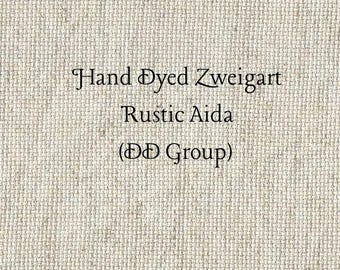 Birch Rustic Aida (OR-DDA-92) ~ Hand Dyed Zweigart Oatmeal Rustico Cross Stitch Fabric