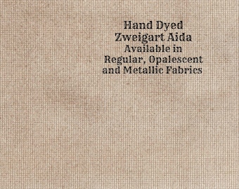 Walnut Aida (Z-BDA-18) Hand Dyed Zweigart Cross Stitch Fabric from Vintage NeedleArts ~ available in regular, opalescent and metallic Aida