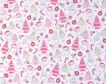 Retro Checkerboard Santa Claus Fabric from Brother Sister Design Studio ~ 100% quilter's cotton sewing/quilting